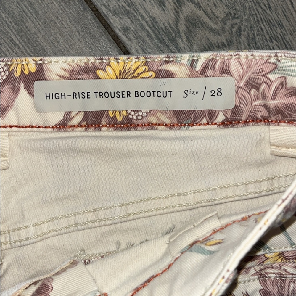 ANTHROPOLOGIE Pilcro Ultra High-Rise floral print Bootcut Jeans ##P00 - Picture 5 of 7